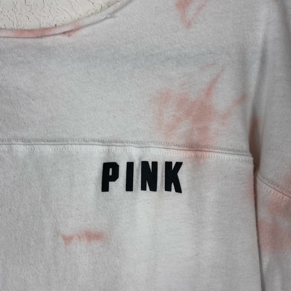 Pink Victoria Secret tie dye crop tee shirt - Picture 2 of 10